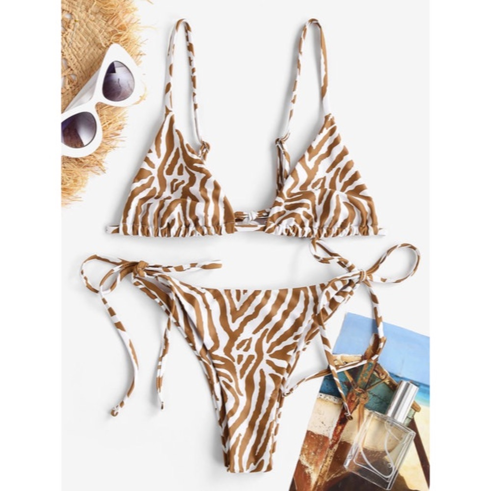 Strappy Zebra String Bikini